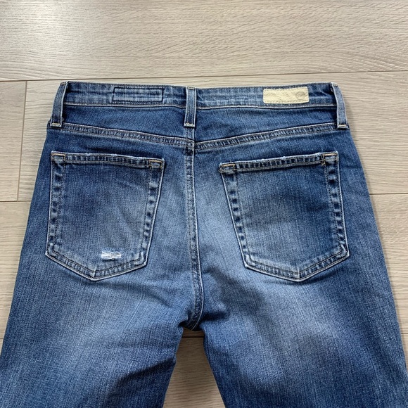 AG The Jodi High Rise Slim Flare Crop Distressed Jeans - Picture 6 of 12